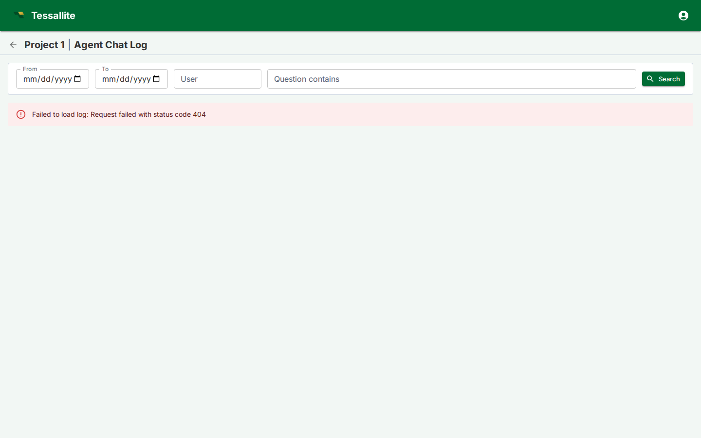 Live Agent Log route for a project.